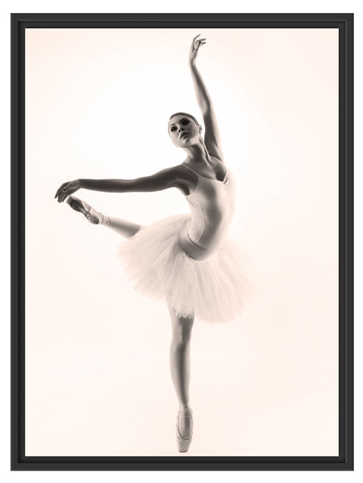 Ã„sthetische Ballerina Schattenfugenrahmen 80x60