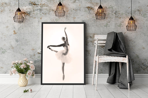 Ã„sthetische Ballerina Schattenfugenrahmen Wohnzimmer