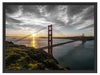 Golden Gate Bridge Ausblick Schattenfugenrahmen 80x60