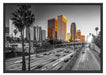 Straßenverkehr in Los Angeles Schattenfugenrahmen 100x70