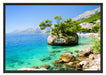 Dalmatia Strand in Kroatien Schattenfugenrahmen 100x70