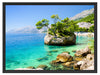Dalmatia Strand in Kroatien Schattenfugenrahmen 80x60