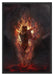 Verdunkelter Dämon des Feuers Schattenfugenrahmen 100x70