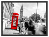Typische Telefonzelle in London Schattenfugenrahmen 80x60