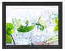 Mojito-Gläser mit Minze Schattenfugenrahmen 38x30