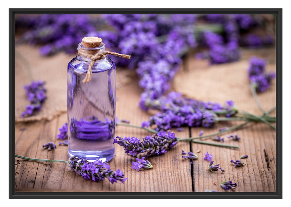 Pixxprint Frische Lavendelblüten, im Schwebe-Effekt Bilderrahmen