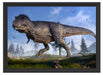 T-Rex Dinosaurier in der Natur Schattenfugenrahmen 55x40
