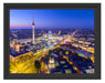 Berlin City Panorama Schattenfugenrahmen 38x30