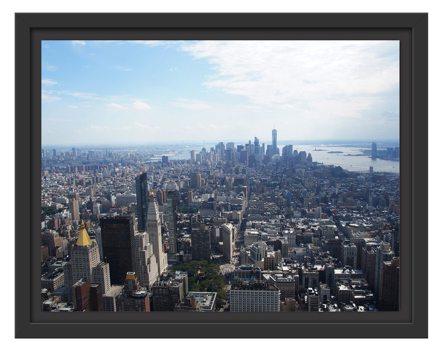 New York City Panorama Schattenfugenrahmen 38x30