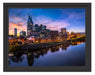 Nashville Skyline Panorama Schattenfugenrahmen 38x30