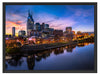Nashville Skyline Panorama Schattenfugenrahmen 80x60