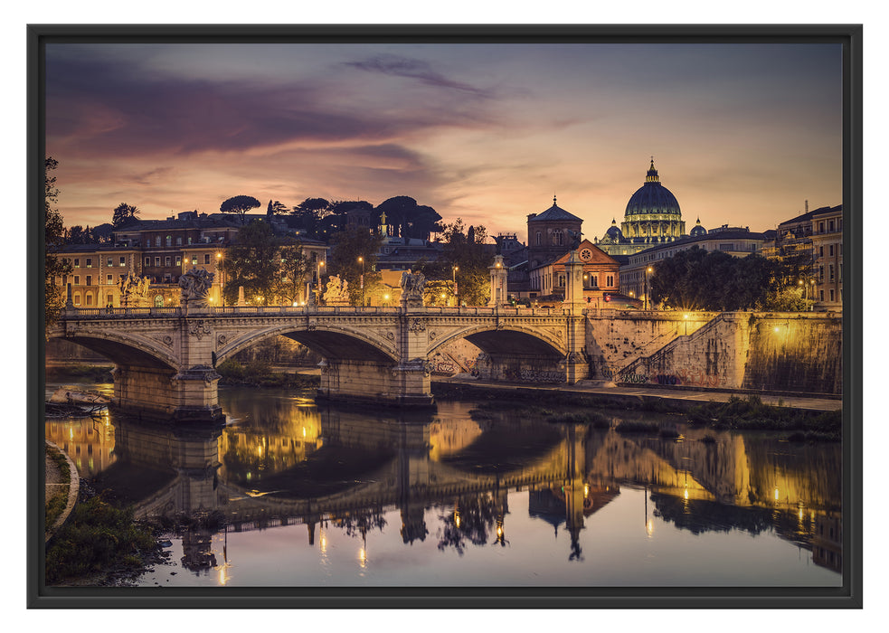 Pixxprint Rom Kathedrale St. Peter, im Schwebe-Effekt Bilderrahmen