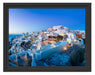 Oia Dorf Santorin Schattenfugenrahmen 38x30