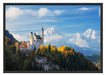 Schloss Neuschwanstein Herbst Schattenfugenrahmen 100x70