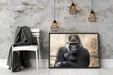 gelangweilter Gorilla Schattenfugenrahmen Wohnzimmer