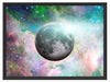 unser Mond im Sternenstaub Schattenfugenrahmen 80x60