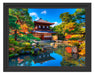 Ginkaku-ji-Tempel in Kyoto Schattenfugenrahmen 38x30
