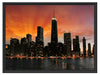Chicago-Wolkenkratzer-Silhouette Schattenfugenrahmen 80x60
