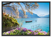 Genfer See im Sonnenschein Schattenfugenrahmen 100x70