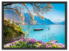 Genfer See im Sonnenschein Schattenfugenrahmen 80x60