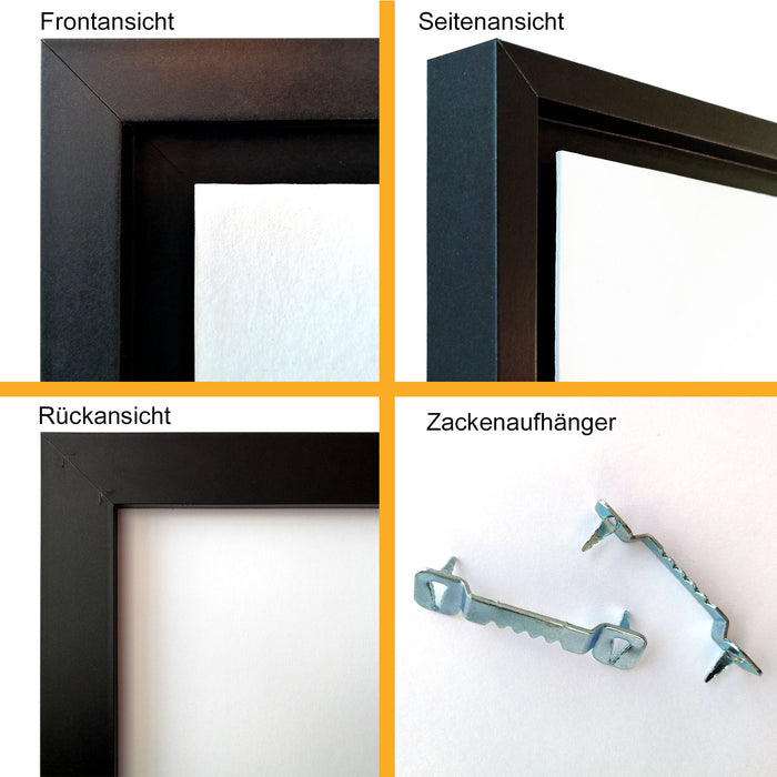 Wütender Affe im Anzug Schattenfugenrahmen Detail