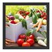 Knackiges frisches Gemüse Schattenfugenrahmen Quadratisch 40x40