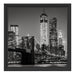New York City Skyline bei Nacht Schattenfugenrahmen Quadratisch 40x40