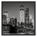 New York City Skyline bei Nacht Schattenfugenrahmen Quadratisch 70x70