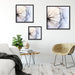 Weiße Pusteblumen Quadratisch Schattenfugenrahmen Wohnzimmer