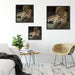 Majestäischer Leopard Quadratisch Schattenfugenrahmen Wohnzimmer