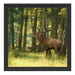 Hirsch im Wald Schattenfugenrahmen Quadratisch 40x40