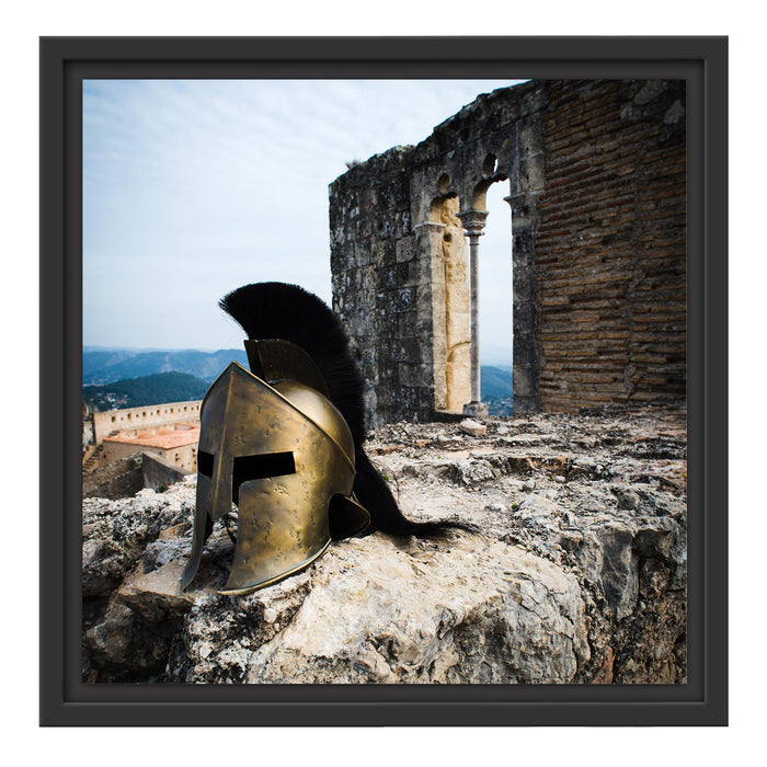 Gladiatorenhelm Schattenfugenrahmen Quadratisch 40x40