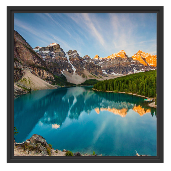 Bergsee Schattenfugenrahmen Quadratisch 55x55