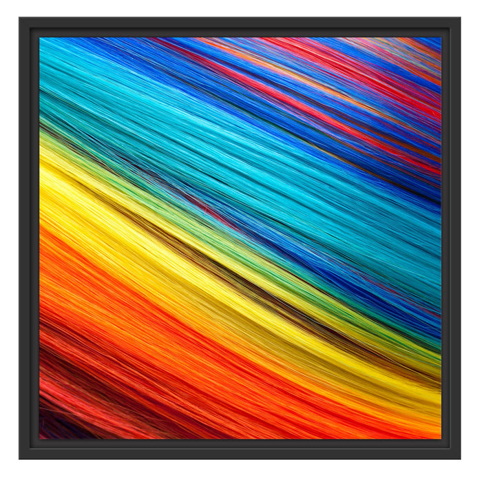 Bunte Streifen Schattenfugenrahmen Quadratisch 55x55