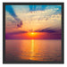 Meer im Sonnenaufgang Schattenfugenrahmen Quadratisch 55x55
