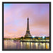 Eifelturm Paris bei Nacht Schattenfugenrahmen Quadratisch 70x70