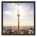 Großstadt Fernsehturm Berlin City Schattenfugenrahmen Quadratisch 55x55