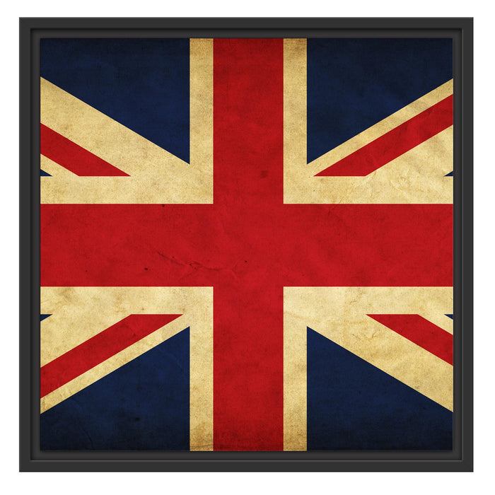 Großbritannien Flagge Schattenfugenrahmen Quadratisch 55x55
