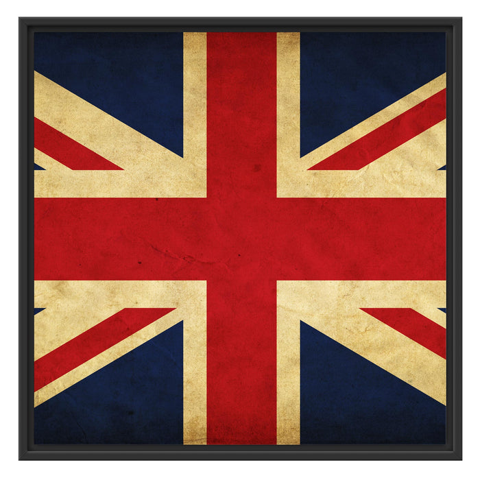 Großbritannien Flagge Schattenfugenrahmen Quadratisch 70x70