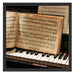 Klavier Noten Piano Schattenfugenrahmen Quadratisch 55x55
