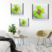 Einzelnes grünes Kleeblatt Quadratisch Schattenfugenrahmen Wohnzimmer