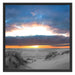 Nordseeküste bei Sonnenaufgang Schattenfugenrahmen Quadratisch 70x70