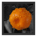 Orange mit Wassertropfen Schattenfugenrahmen Quadratisch 40x40