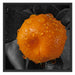 Orange mit Wassertropfen Schattenfugenrahmen Quadratisch 70x70