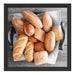 Leckere Knusprige Brötchen Schattenfugenrahmen Quadratisch 40x40