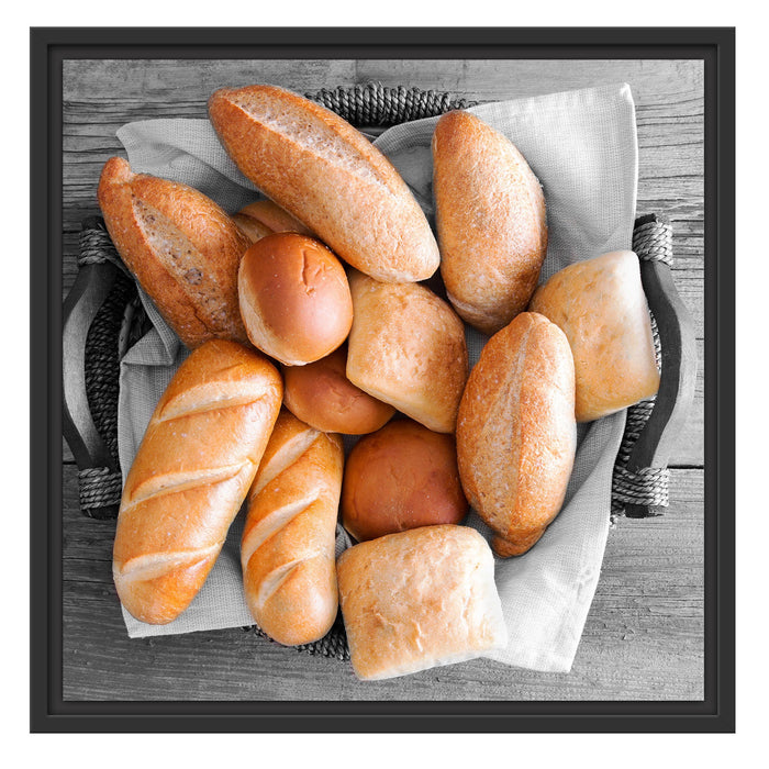 Leckere Knusprige Brötchen Schattenfugenrahmen Quadratisch 55x55