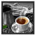 Kaffe mit Kännchen Schattenfugenrahmen Quadratisch 55x55