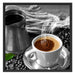 Kaffe mit Kännchen Schattenfugenrahmen Quadratisch 70x70