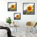 Nahaufnahme einer Sonnenblume Quadratisch Schattenfugenrahmen Wohnzimmer
