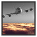 Flugzeug über Wolkenmeer Schattenfugenrahmen Quadratisch 70x70